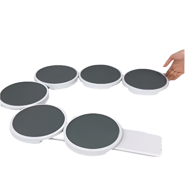White 6 Discs Thelazy Susan Revolution Portable 22Cm Rotating Food Tray For Easy Sharing Other Kitchen Gadgets