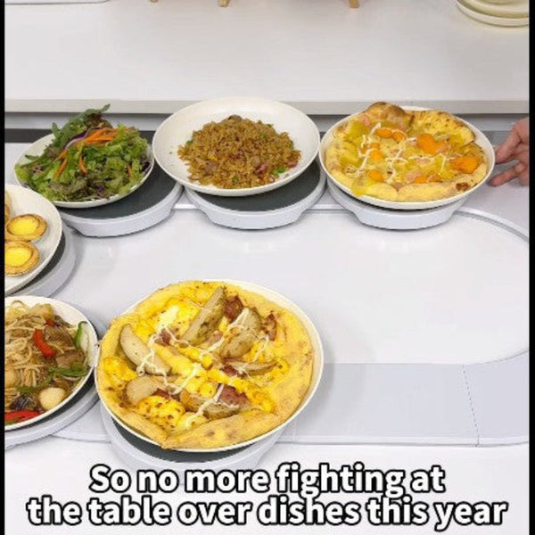 White 6 Discs Thelazy Susan Revolution Portable 22Cm Rotating Food Tray For Easy Sharing Other Kitchen Gadgets