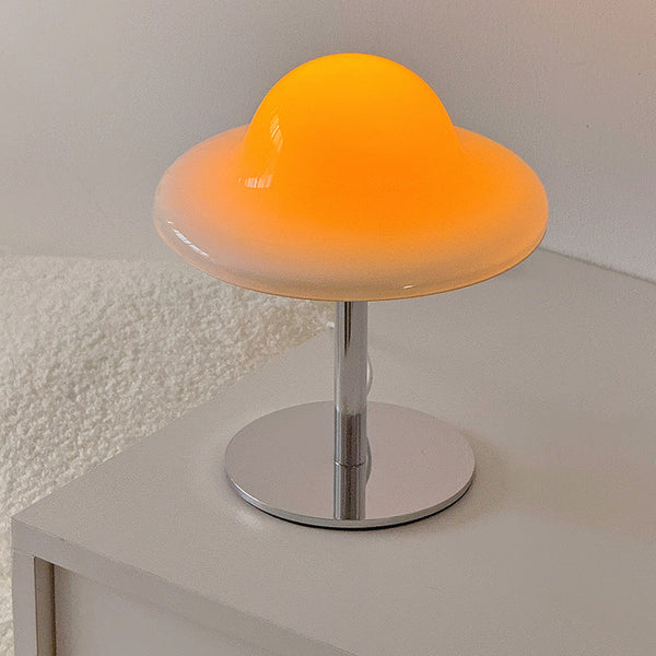 25Cm Heart Egg Tart Table Lamp With Adjustable Color And Brightness Lamps