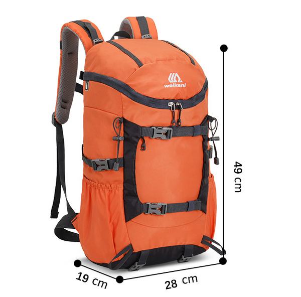Blue 20L Women's Orange Mountaineering Backpack Water Resistant Daypacks