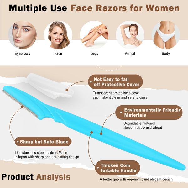 40 Piece Eyebrow Razor & Dermaplaning Tool Set(Colorful) Women's Razors