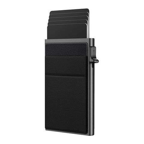 Ultra Slim Pop Up Card Holder Wallet With Rfid Blocking Black Wallets