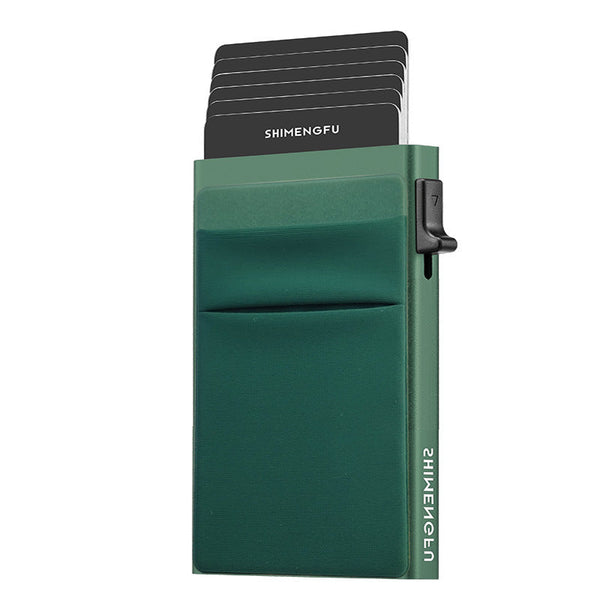 Ultra Slim Pop Up Card Holder Wallet With Rfid Blocking Green Wallets
