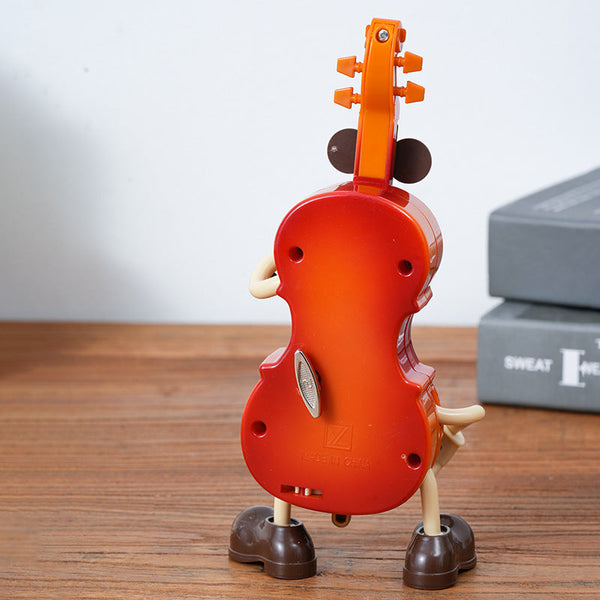 Dancing Musical Instrument Wind Up Guitar & Cello Toys With Moving Parts(Violin) Figurines