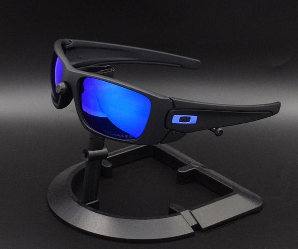 Sport Polarized With Uv400 Protection Multi Layer Lens Technology Black Frame Dark Blue Film Sunglasses