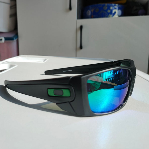 Sport Polarized With Uv400 Protection Multi Layer Lens Technology Black Frame Green Film Sunglasses