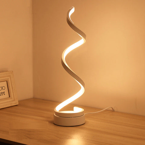 Modern Spiral Led Table Lamp Dimmable 3 Light Modes(White) Lamps