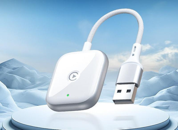 2 In 1 Wireless Carplay & Android Auto Adapter Plug Play Dongle For Cars(Applicable To Iphone White) Car Audio In Dash Units