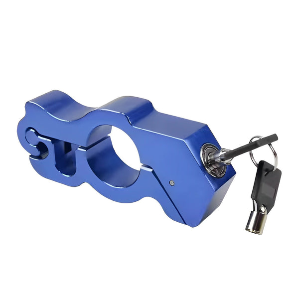 Motorcycle & Scooter Handlebar Grip Lock Anti Theft Brake Lever Lock(Blue) Accessories