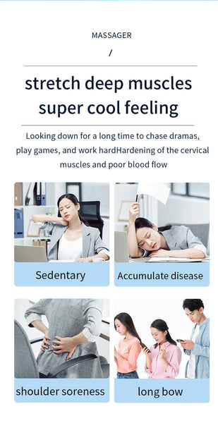 Smart Cervical Spine Ems Massager Sticker With Remote Control Charging Case 6 Modes 16 Strengths White Massagers