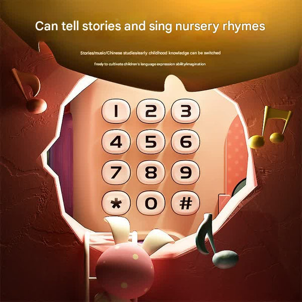 Interactive Kids Piggy Bank Safe With Music Stories Password Lock Pink Educational Toys