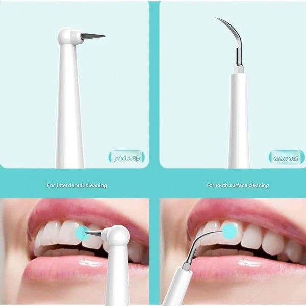 Ultrasonic Dental Scaler & Calculus Remover 3 Modes 2 Heads Led Light White Dental Instruments