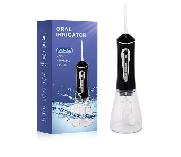 Charmhome Oral Irrigator 3 Modes 140 Psi Ipx7 Waterproof(Black) Air & Water Flossers