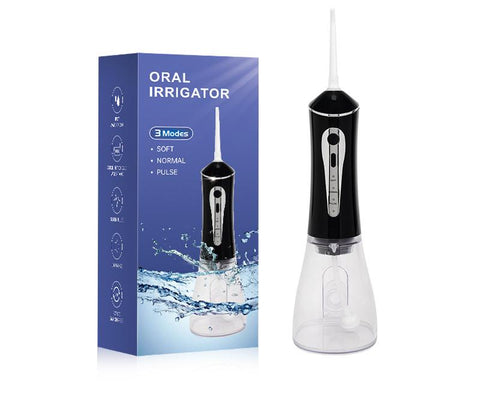 Charmhome Oral Irrigator 3 Modes 140 Psi Ipx7 Waterproof(Black) Air & Water Flossers