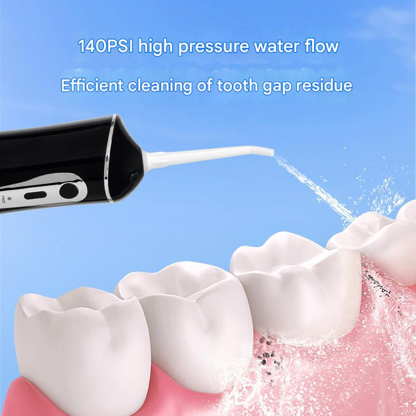 Charmhome Oral Irrigator 3 Modes 140 Psi Ipx7 Waterproof(Black) Air & Water Flossers