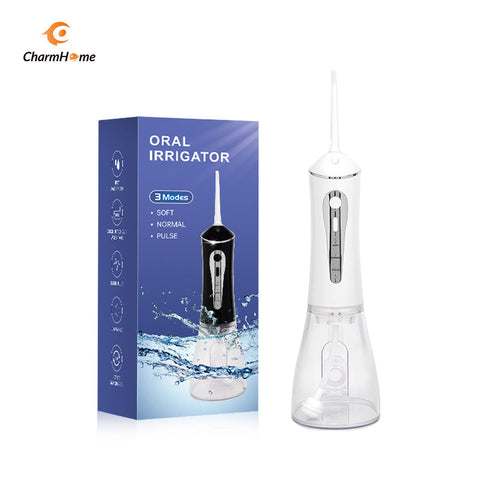 Charmhome Oral Irrigator 3 Modes 140 Psi Ipx7 Waterproof(White) Air & Water Flossers