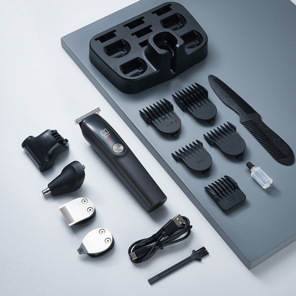 5 In 1 Professional Men's Grooming Kit Cordless Hair Clipper Beard Trimmer (Titanium Gray) Clippers & Trimmers