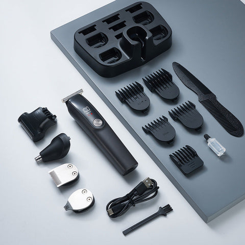 5 In 1 Professional Men's Grooming Kit Cordless Hair Clipper Beard Trimmer (Titanium Gray) Clippers & Trimmers