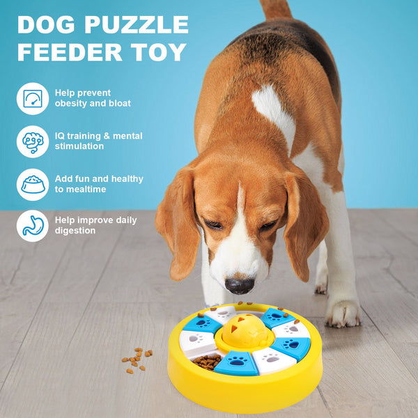 Interactive Dog Puzzle Feeder Toy Slow For Iq Training Mental Stimulation Green Dog Toys