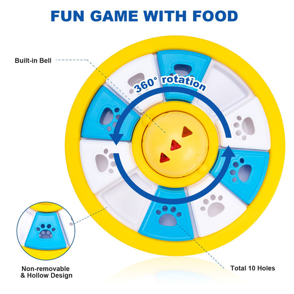 Interactive Dog Puzzle Feeder Toy Slow For Iq Training Mental Stimulation Green Dog Toys