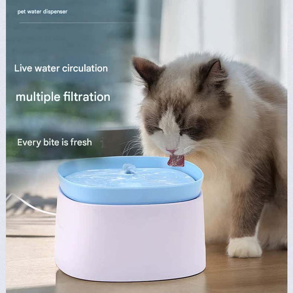 Automatic Pet Water Fountain Usb Powered Multi Stage Filtration Ultra Quiet 2L Capacity (Pink) Dog Fountains