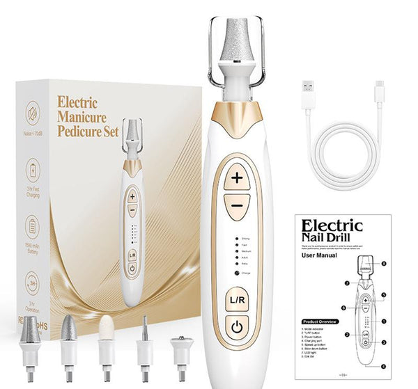 Professional Electric Manicure & Pedicure Kit 5 Speeds Led Light (Lavender Purple) Manicure & Pedicure Tools & Kits