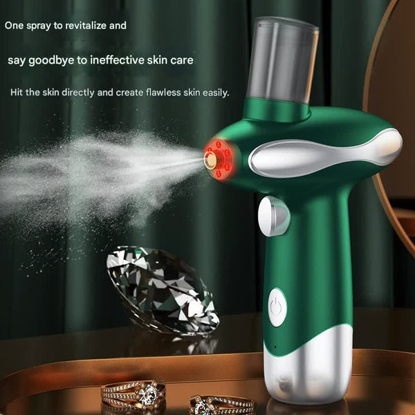 Nano Facial Steamer & Oxygen Sprayer With Red/Blue Light Therapy (White) Anti Aging Products