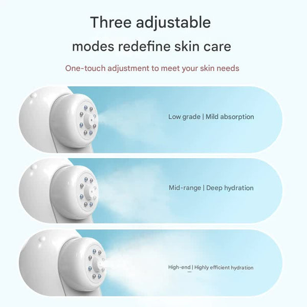 Nano Facial Mist Sprayer & Oxygen Injector 3 Modes Deep Hydration Serum Absorption(Pink) Anti Aging Products