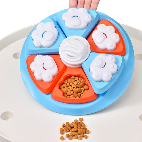 Interactive Dog Puzzle Feeder Toy Iq Training & Slow With Anti Skid Base Blue Dog Toys