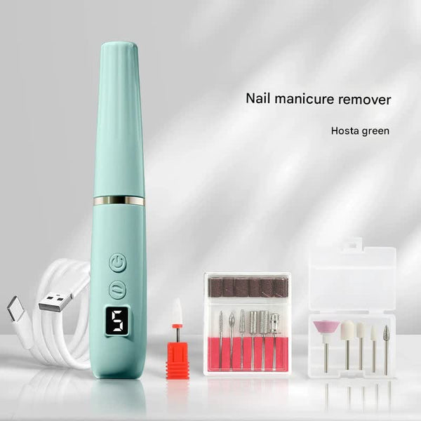 Electric Nail Drill Machine Kit 18000 Rpm 5 Speed Usb C Rechargeable With Led Display (Green) Manicure & Pedicure Tools & Kits