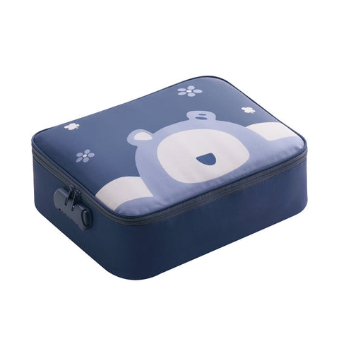 Multi Functional Document & Certificate Organizer Bag With Combination Lock(Navy) Id & Document Holders