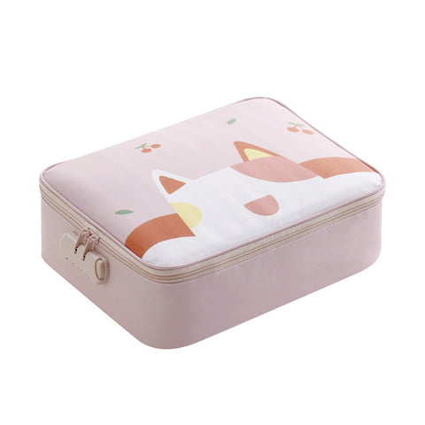 Multi Functional Document & Certificate Organizer Bag With Combination Lock(Light Pink) Id & Document Holders