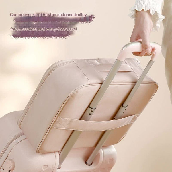 Multi Functional Document & Certificate Organizer Bag With Combination Lock(Light Pink) Id & Document Holders