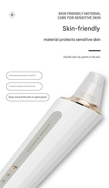 Professional Electric Blackhead Remover Vacuum 3 Modes 4 Suction Heads (White) Acne & Blemish Control