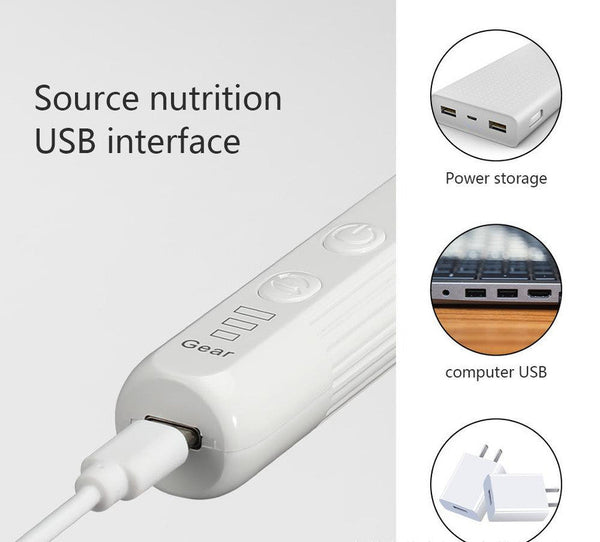 Electric Nail Drill Pen Kit Usb C Rechargeabl 3 Speed High Torque Low Heat (White) Manicure & Pedicure Tools & Kits