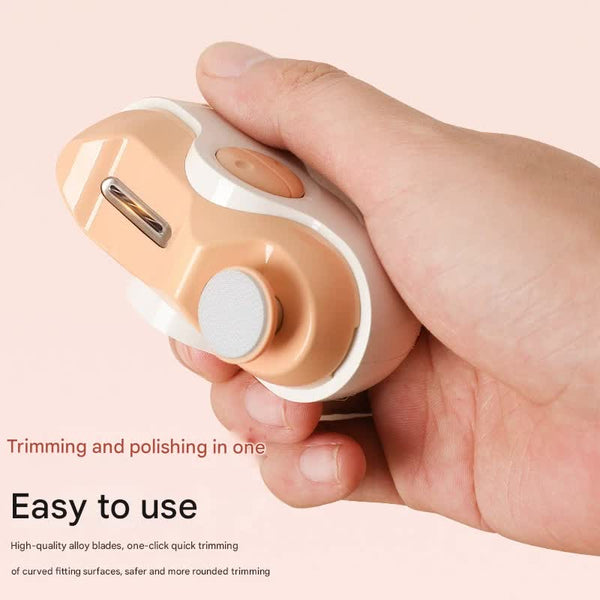 White Electric Nail Clipper & Filer 2 Speed Low Noise Safe For Babies 1Yr+ Adults Manicure & Pedicure Tools & Kits