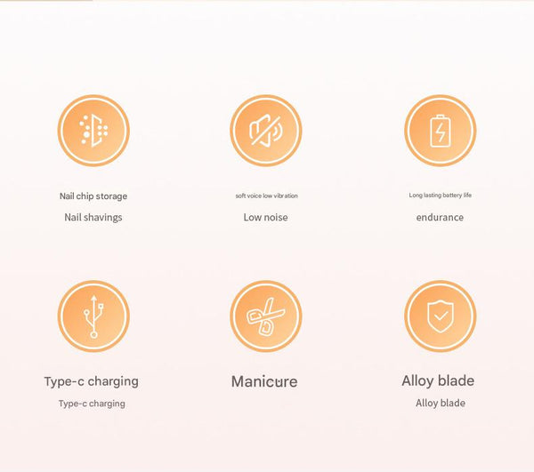 White Electric Nail Clipper & Filer 2 Speed Low Noise Safe For Babies 1Yr+ Adults Manicure & Pedicure Tools & Kits