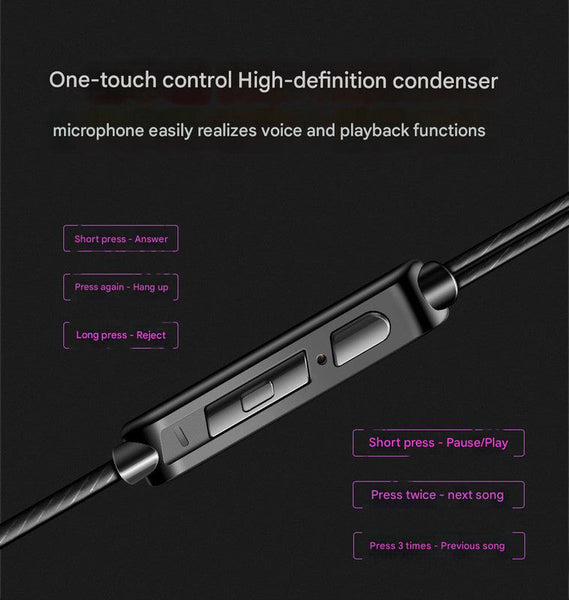 Hi Res Audio In Ear Monitor Earphones Ergonomic Design Dynamic Driver With Mic 3.5Mm Jack Black Earbuds