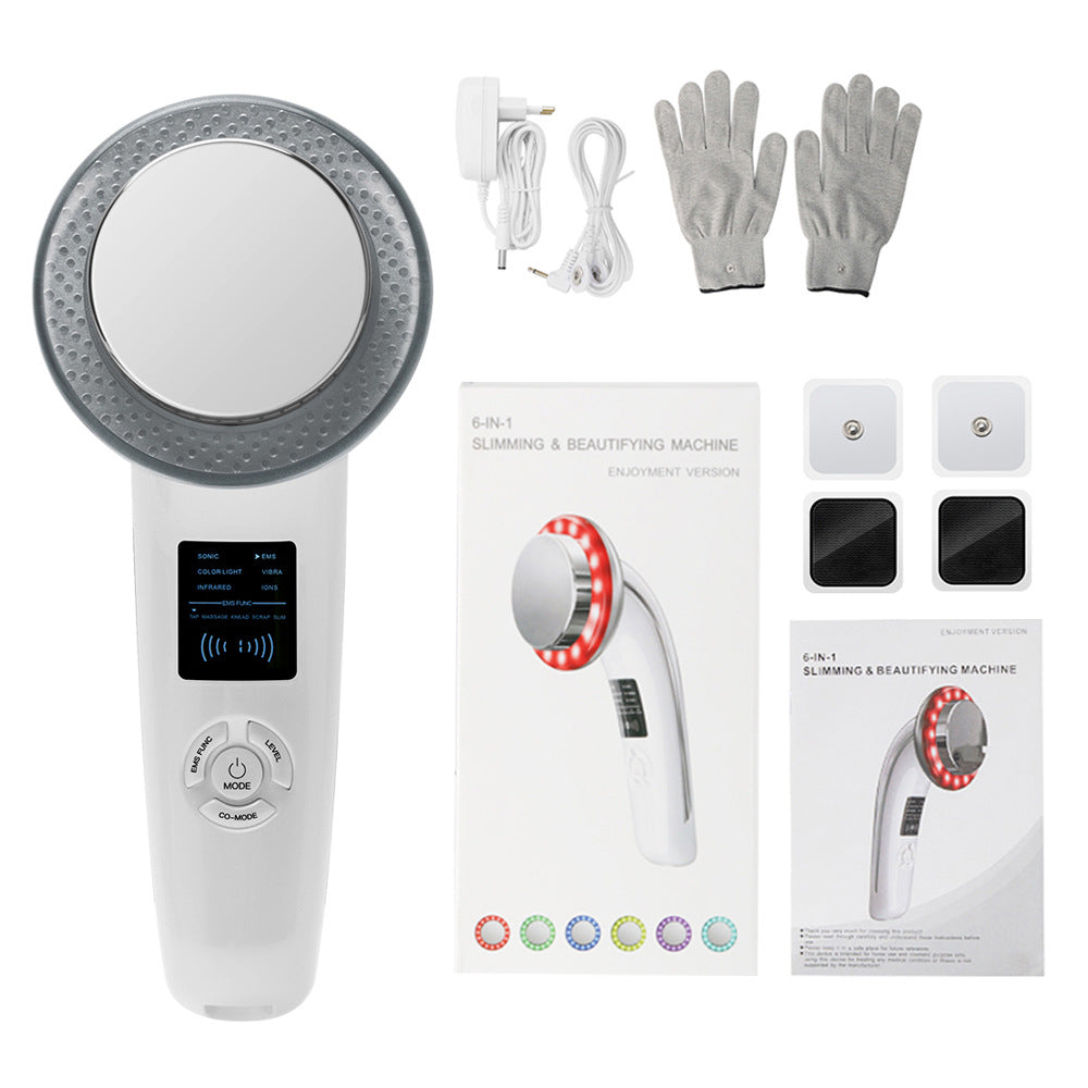 6 In 1 Ultrasonic Slimming & Beautifying Rf Device Body Sculpting Skin Rejuvenation (White) Anti Aging Products