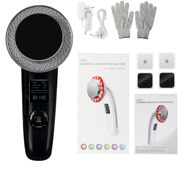 6 In 1 Ultrasonic Slimming & Beautifying Rf Device Body Sculpting Skin Rejuvenation (Black) Anti Aging Products