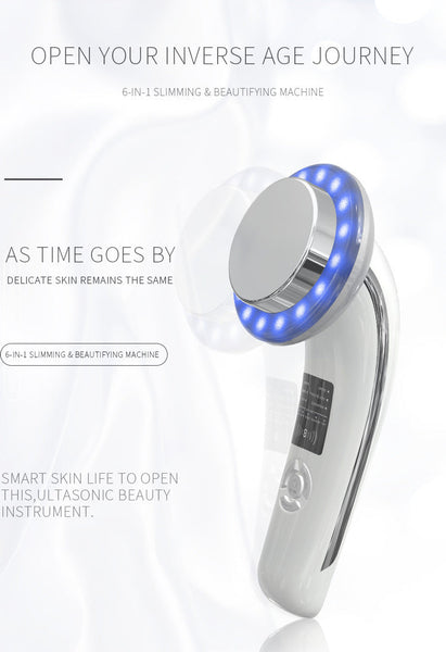 6 In 1 Ultrasonic Slimming & Beautifying Rf Device Body Sculpting Skin Rejuvenation (Black) Anti Aging Products