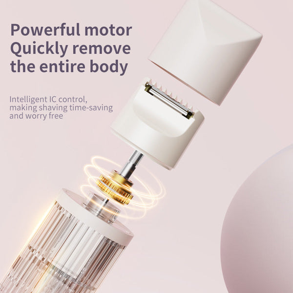 2 In 1 Electric Lady Shaver & Trimmer Gentle Full Body Hair Removal Portable Usb Rechargeable(Gradient Pink) Women's Shavers