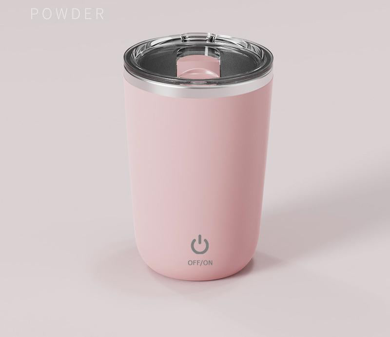 Mini Electric Self Stirring Mug Usb C Rechargeable 4 Hour Use Stainless Steel (Pink) Other Kitchen Gadgets