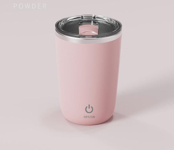 Mini Electric Self Stirring Mug Usb C Rechargeable 4 Hour Use Stainless Steel (Pink) Other Kitchen Gadgets
