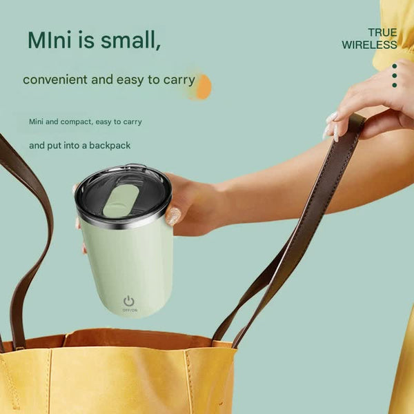 Mini Electric Self Stirring Mug Usb C Rechargeable 4 Hour Use Stainless Steel (Green) Other Kitchen Gadgets