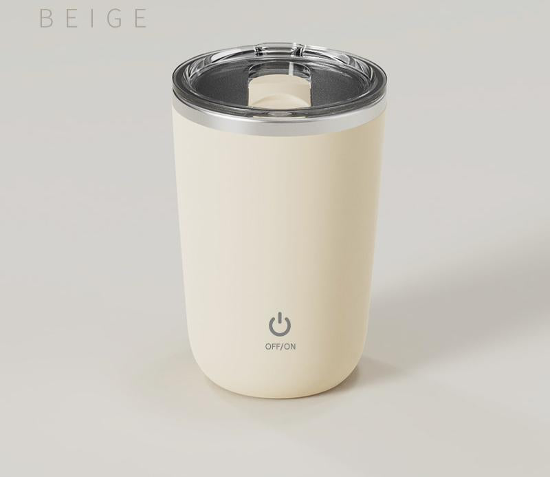 Mini Electric Self Stirring Mug Usb C Rechargeable 4 Hour Use Stainless Steel (Beige) Other Kitchen Gadgets