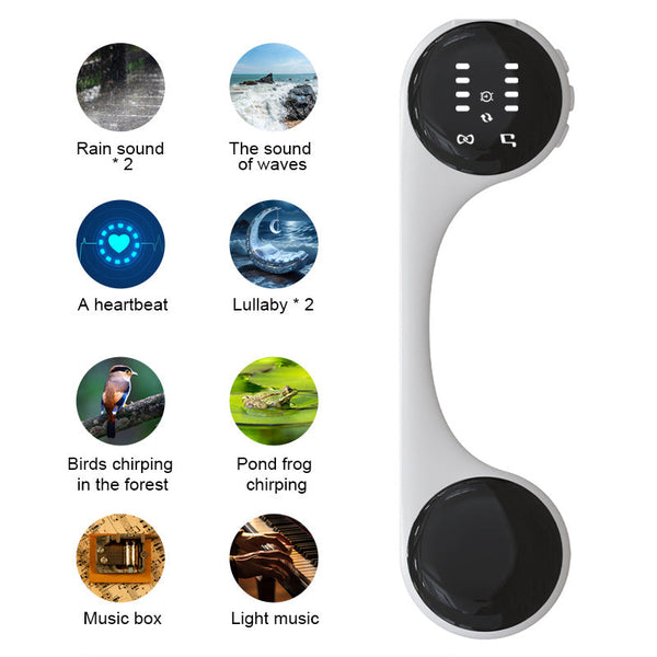 Under Pillow Bone Conduction Sleep Speaker Bluetooth 5.4 White Noise Tf Card Led Display Timer Audio Docks & Mini Speakers