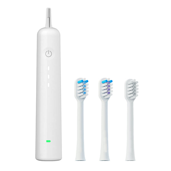 Electric Toothbrush With Ultra Soft Gum Guard Brush Heads Ipx7 Waterproof Ergonomic Design(White) Electric Toothbrushes