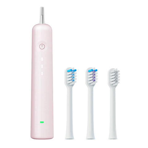 Electric Toothbrush With Ultra Soft Gum Guard Brush Heads Ipx7 Waterproof Ergonomic Design(Pink) Electric Toothbrushes