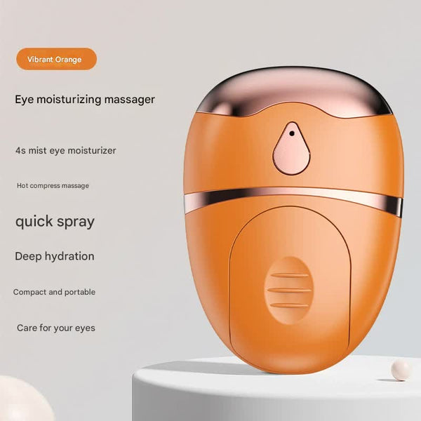 Nano Mist Eye Massager & Humidifier Usb C Hot Compress Wrinkle Reduction Deep Hydration (Orange) Massagers